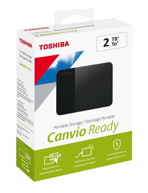 TOSHIBA EXTERNAL HARD DISK 2TB CANVIO READY 2.5”