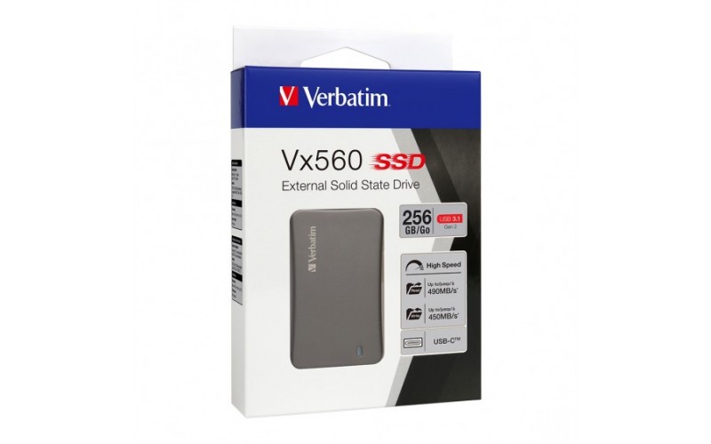VERBATIM EXTERNAL SSD 256GB VX560 (USB C)