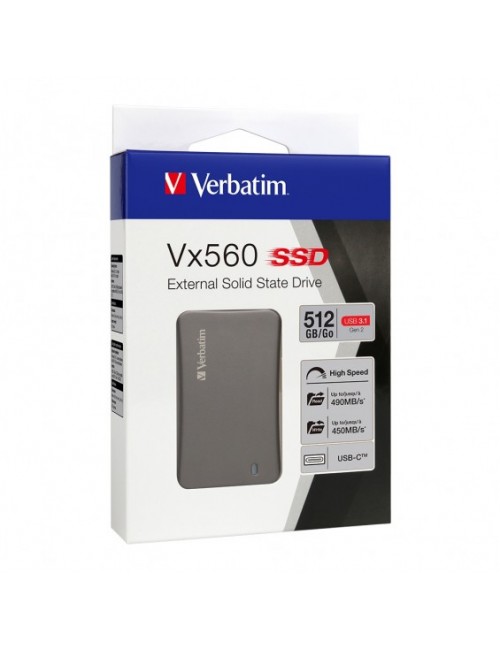VERBATIM EXTERNAL SSD 512GB VX560 (USB C)