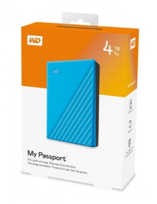 WD EXTERNAL HARD DISK 4TB 2.5" MY PASSPORT BLUE