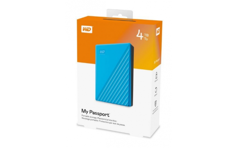 WD EXTERNAL HARD DISK 4TB 2.5" MY PASSPORT BLUE