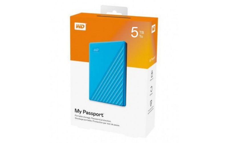 WD EXTERNAL HARD DISK 5TB 2.5" MY PASSPORT BLUE