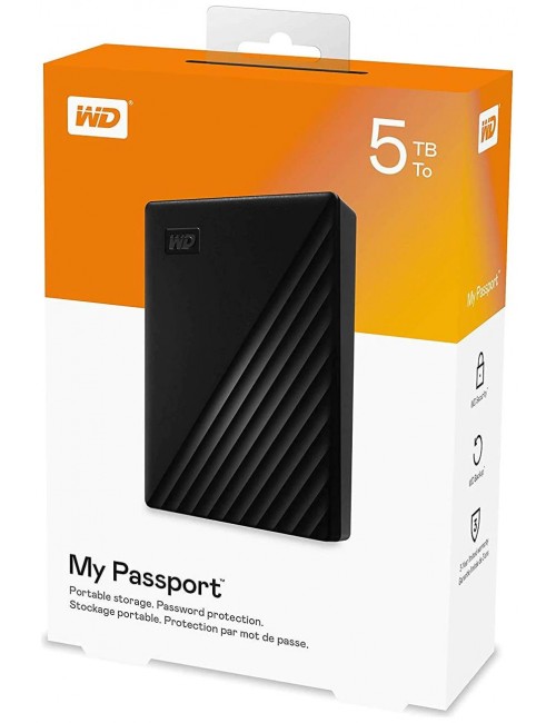 WD EXTERNAL HARD DISK 5TB 2.5" MY PASSPORT BLACK