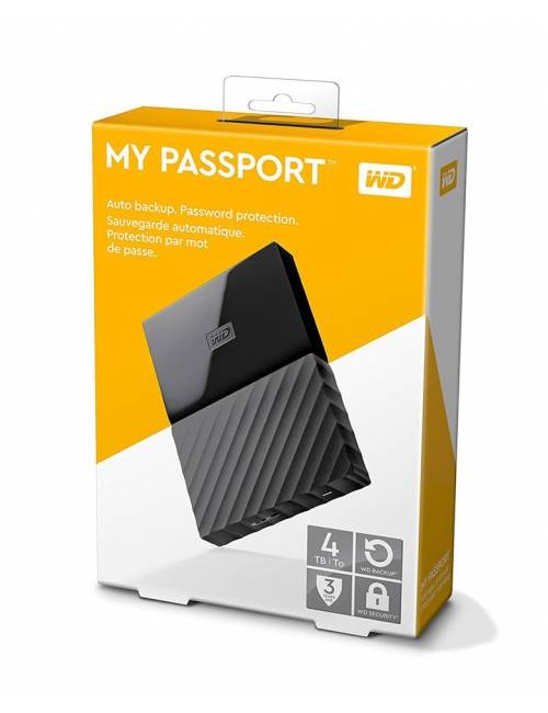WD EXTERNAL HARD DISK 4TB 2.5" MY PASSPORT BLACK