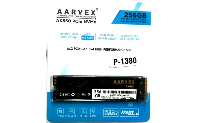 AARVEX INTERNAL SSD 256GB NVME (AX650)