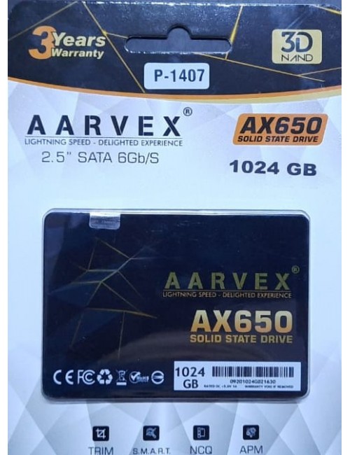 AARVEX INTERNAL SSD 1TB SATA (AX650)