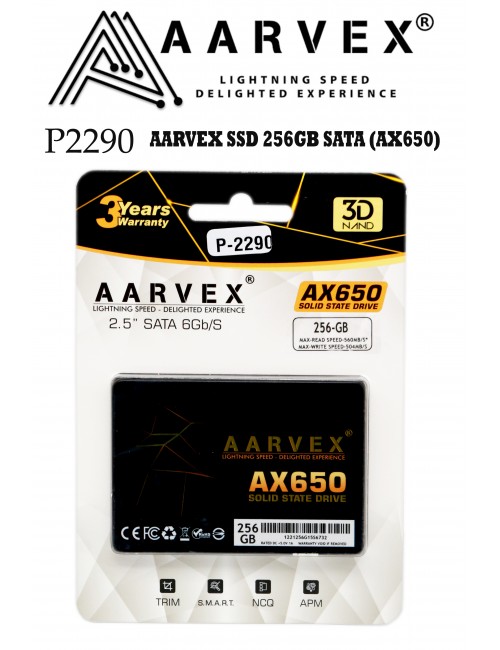 AARVEX INTERNAL SSD 256GB SATA (AX650)