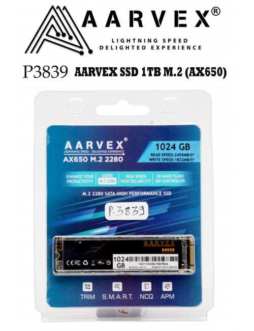 AARVEX INTERNAL SSD 1TB M.2 (AX650)