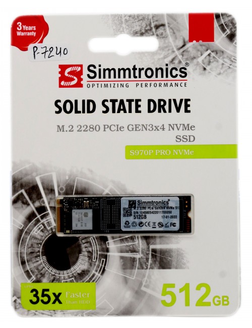 SIMMTRONICS SSD 512GB NVME GEN3X4 (S970P PRO)