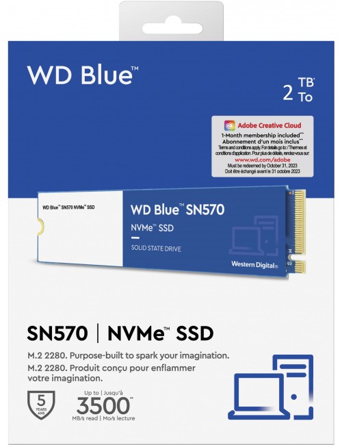 WD INTERNAL SSD 2TB NVME BLUE (SN570)