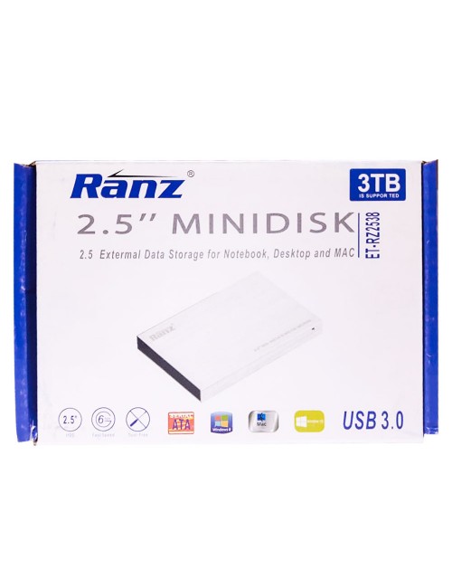 RANZ SSD SATA CASING 2.5" (METAL) USB 3.0 