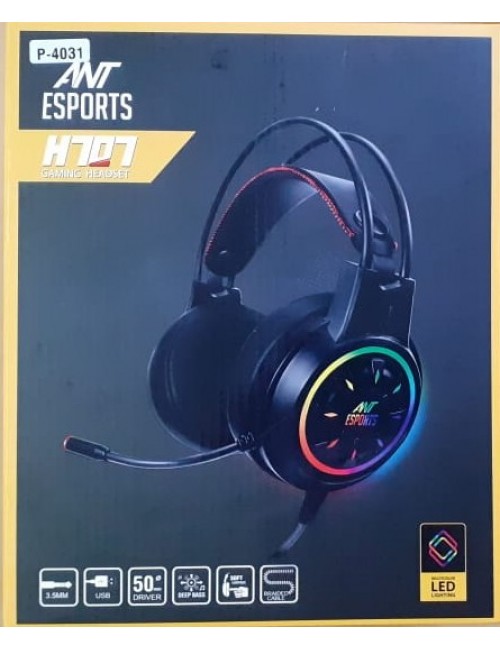 ANT ESPORTS WIRED AUTO RGB GAMING HEADSET WITH MIC H1000 PRO (DUAL PIN)