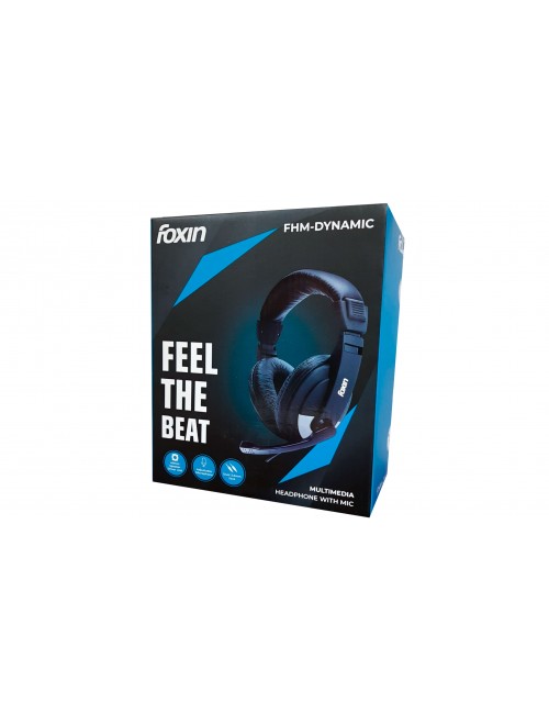 FOXIN WIRED HEADPHONE WITH MIC FHM DYNAMIC (DUAL PIN)