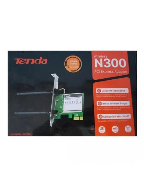 TENDA PCI E X1 TO WIFI CARD (W322E) 300 MBPS