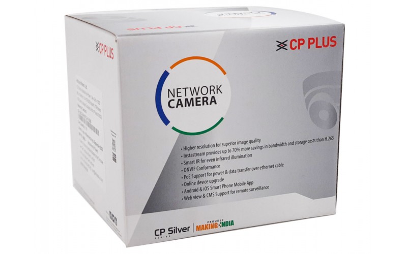 CPPLUS IP DOME 2MP (DA21PL3C Y) 3.6MM BUILT IN MIC SILVER SERIES