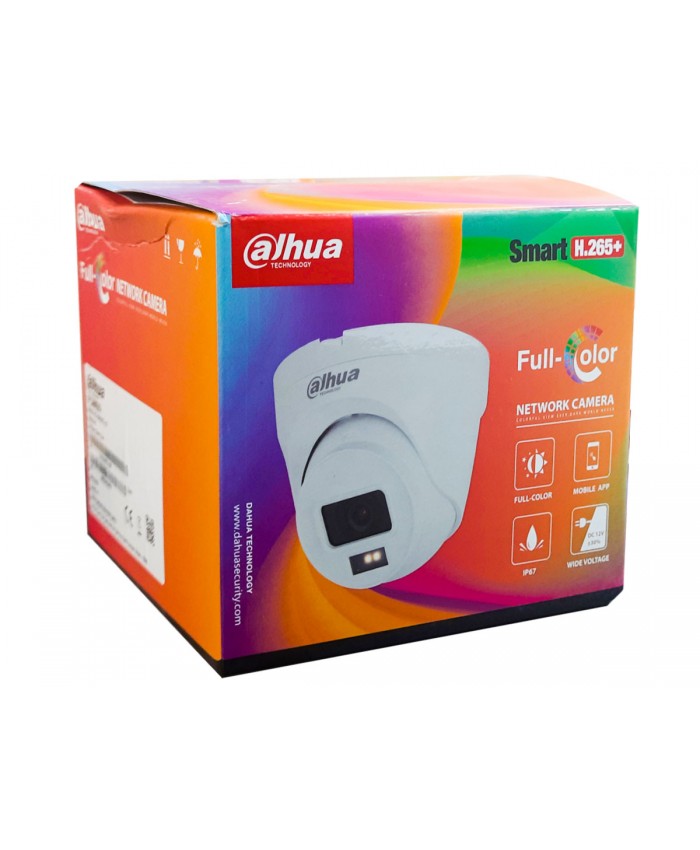 DAHUA IP DOME 2MP NIGHT COLOUR WITH AUDIO (HDW1239T2A LED) 2.8MM SILVER