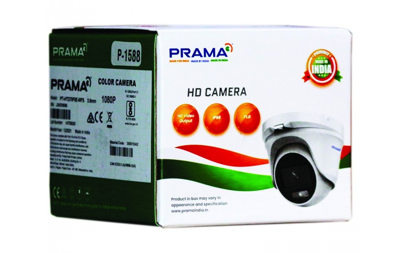 PRAMA DOME 2MP WDR NIGHT COLOUR (HTD70F0E) 3.6MM BUILT IN MIC