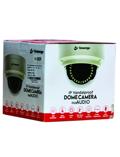 SECUREYE IP DOME 2MP 3.6MM (VANDAL PROOF) WITH BUILT IN MIC