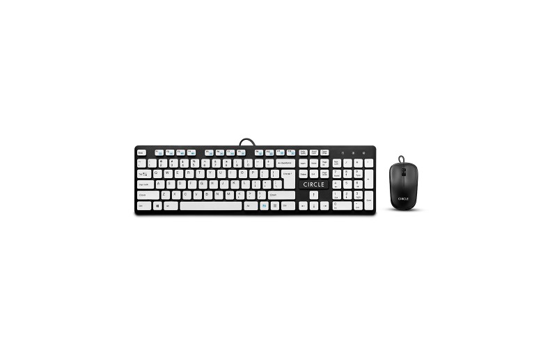CIRCLE KEYBOARD MOUSE COMBO WIRED C43 (3 YEARS) WHITE