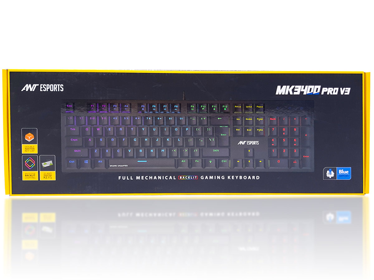 ANT ESPORTS MECHANICAL GAMING KEYBOARD MK3400 WITH RGB LIGHTS WARSHIP ...