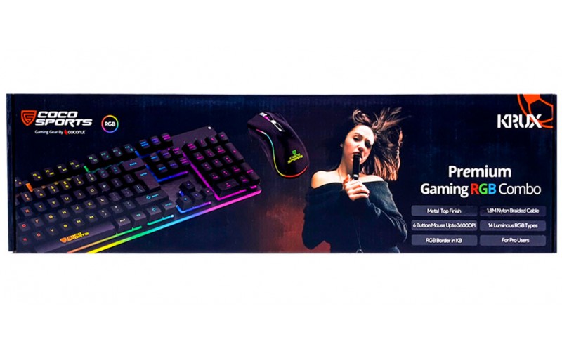 COCO SPORTS GAMING KEYBOARD MOUSE COMBO USB KRUX K29 GM29