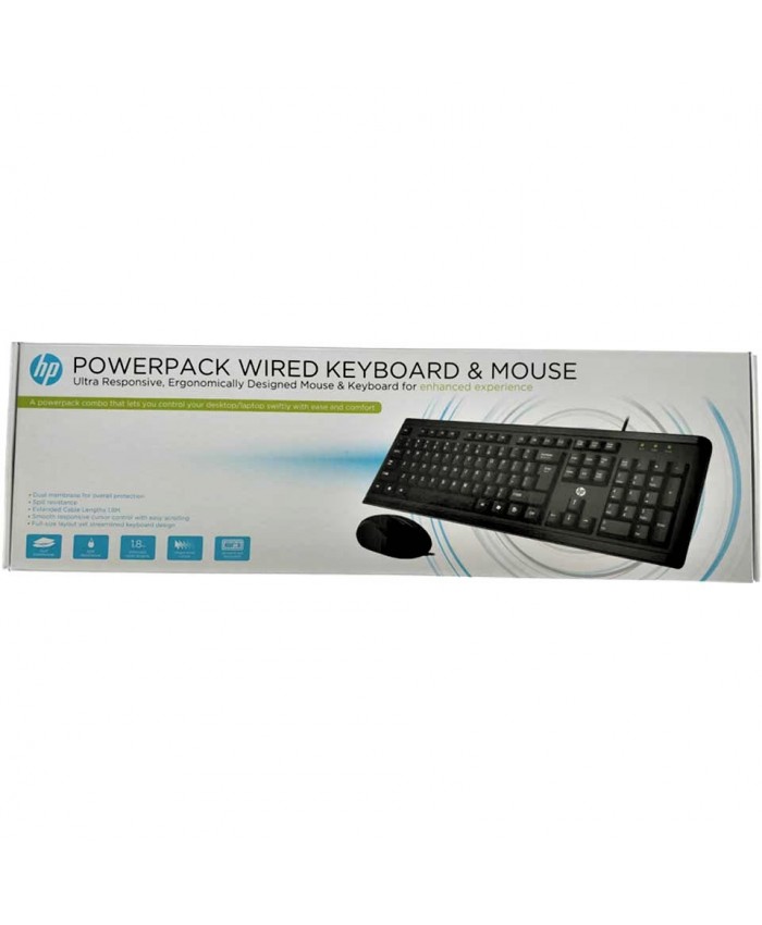 HP KEYBOARD MOUSE COMBO WIRED USB POWERPACK (3 YEARS)