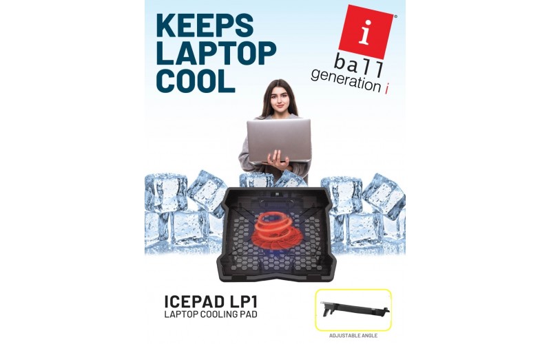 IBALL LAPTOP COOLING PAD ICEPAD LP1 SINGLE FAN WITH LED 15.6"
