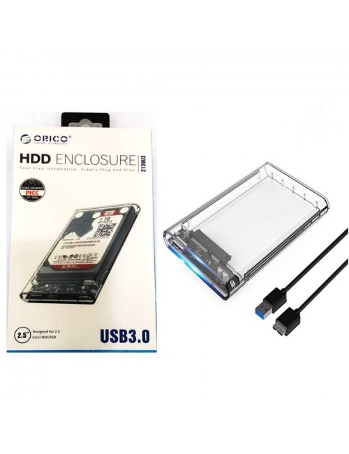 ORICO SSD HDD SATA CASING 2.5" SATA 2129U3 (TRANSPARENT)