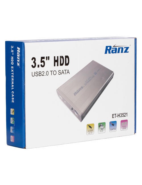 RANZ HDD SATA CASING 3.5" 2.0 WITH ADAPTER (2TB SUPPORT) USB