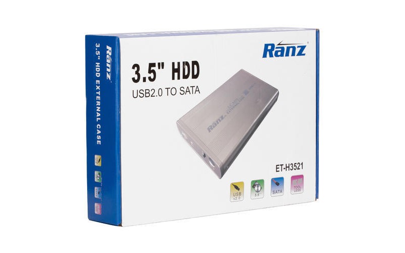 RANZ SSD HDD CASING 3.5" WITH ADAPTER USB 2.0