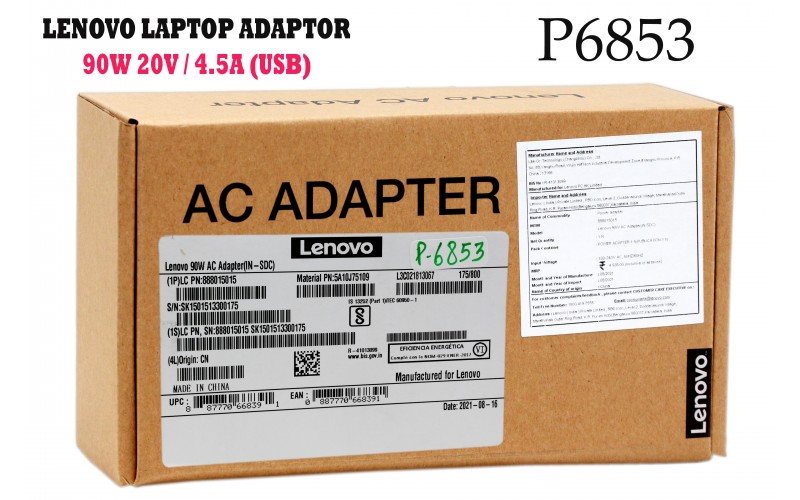 LENOVO LAPTOP ADAPTOR 90W 20V / 4.5A (USB)