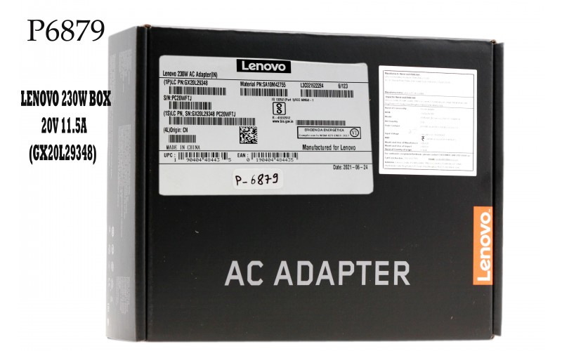 LENOVO LAPTOP ADAPTOR 230W 20V / 11.5A (USB)