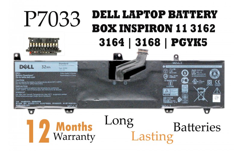 DELL LAPTOP BATTERY BOX INSPIRON 11 3162 | 3164 | 3168 | PGYK5 |OJV6J |0JV6J