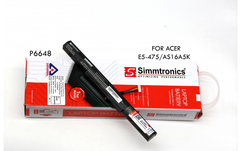 SIMMTRONICS LAPTOP BATTERY FOR ACER ASPIRE E5-475 | E5-575