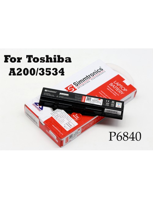 SIMMTRONICS LAPTOP BATTERY FOR TOSHIBA A200 6C PA3534U-1BRS PABAS099