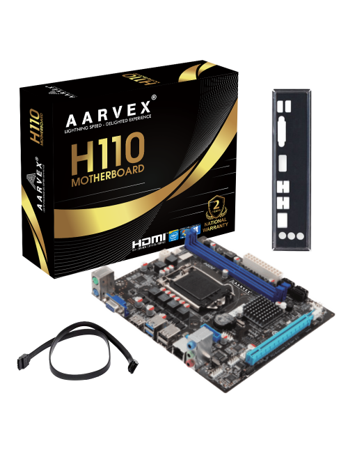 AARVEX MOTHERBOARD 110 (H110) (FOR INTEL) DDR4