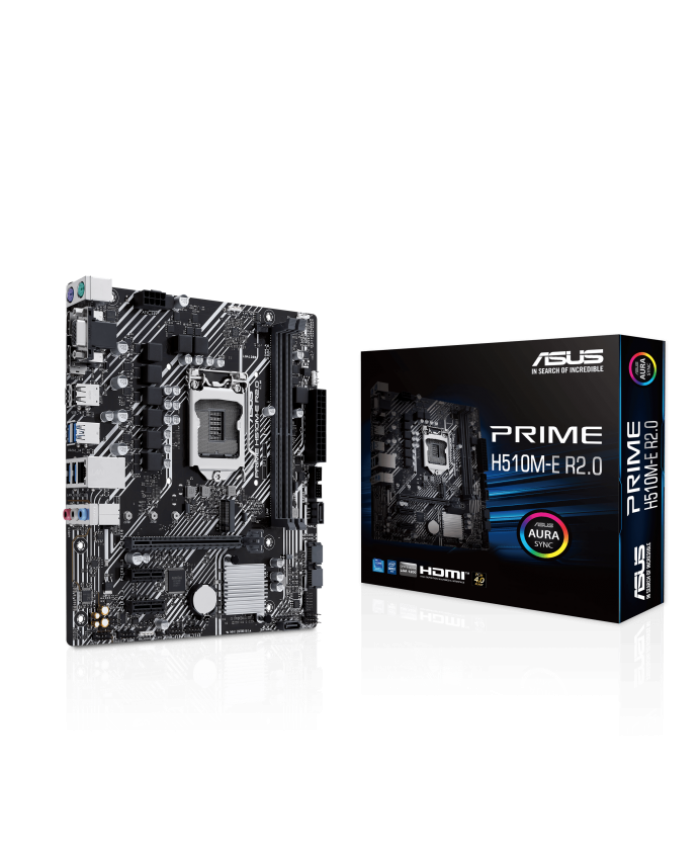 ASUS MOTHERBOARD 510 (PRIME H510M E R2.0) DDR4 (FOR INTEL 10TH | 11TH GEN) LGA1200 MICRO ATX