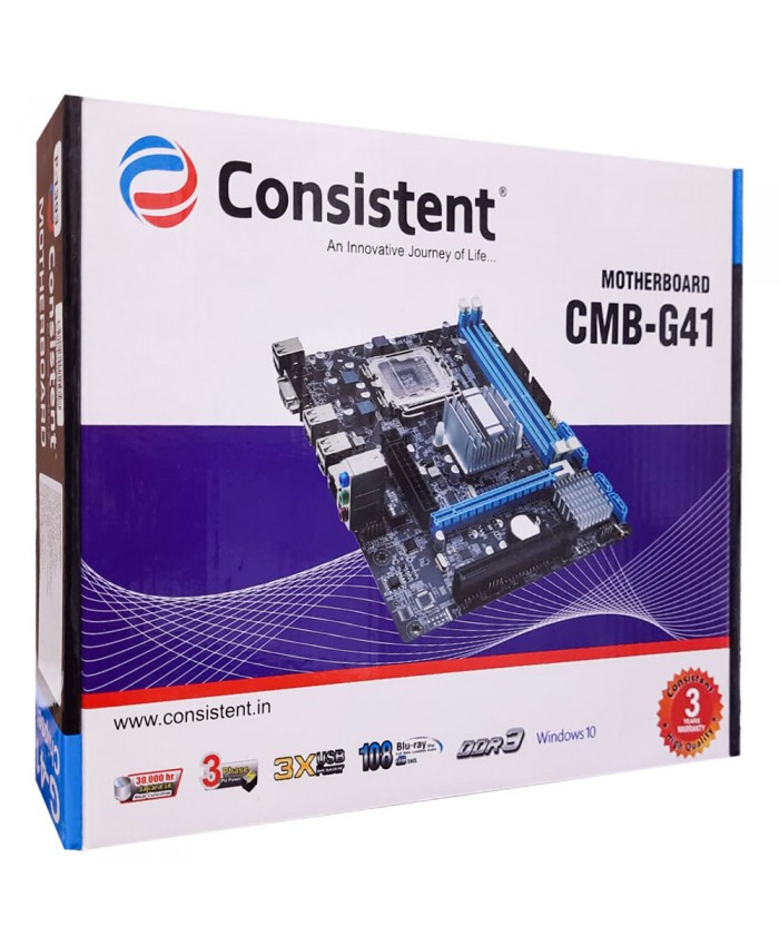 CONSISTENT MOTHERBOARD (G41 D3) DDR3 (FOR INTEL) 