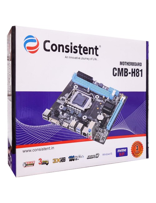 CONSISTENT MOTHERBOARD (H81 D3) DDR3 (FOR INTEL 4th GEN) WITH NVME SLOT