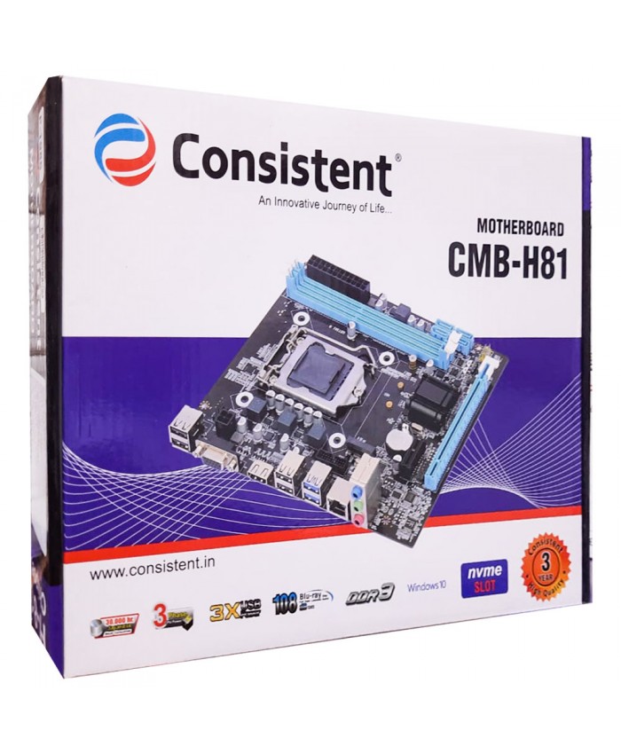 CONSISTENT MOTHERBOARD (H81 D3) DDR3 (FOR INTEL)