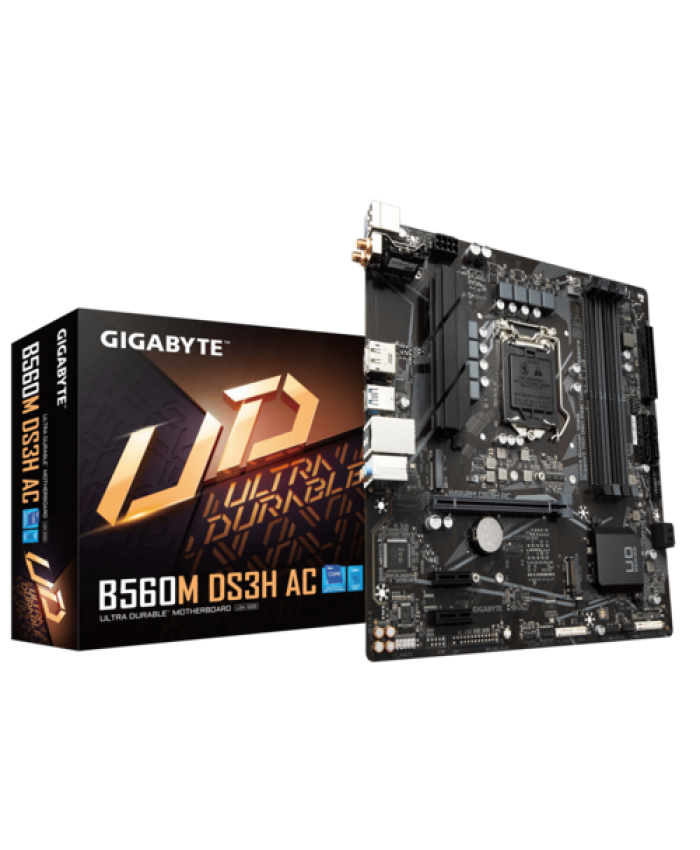 GIGABYTE MOTHERBOARD 560 (B560M DS3H AC) DDR4 (FOR INTEL) 