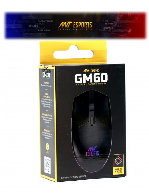 ANT ESPORTS GAMING MOUSE USB GM60 RGB