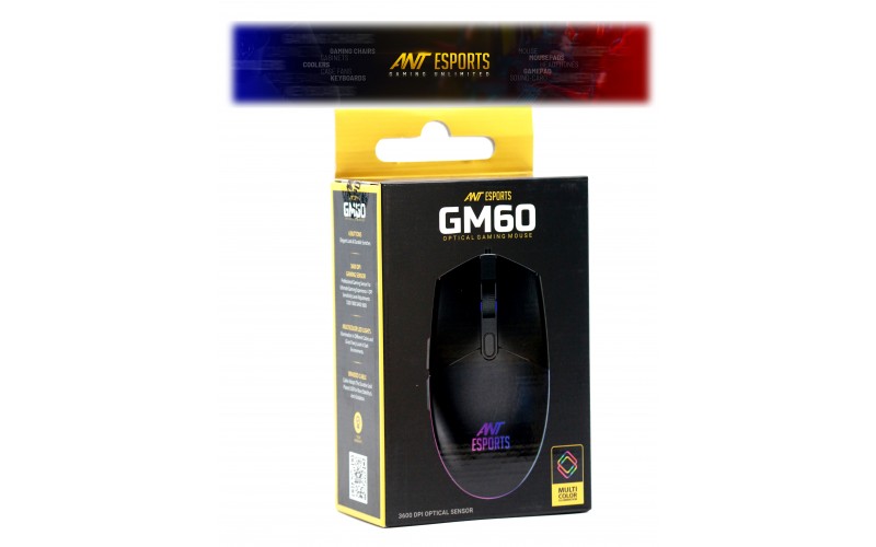 ANT ESPORTS GAMING MOUSE USB GM60 RGB