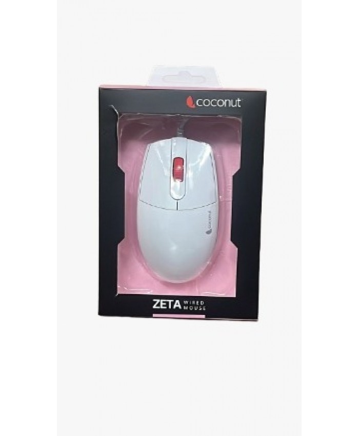 COCONUT WIRED MOUSE ZETA ( 2 YEARS WARRANTY ) WHITE