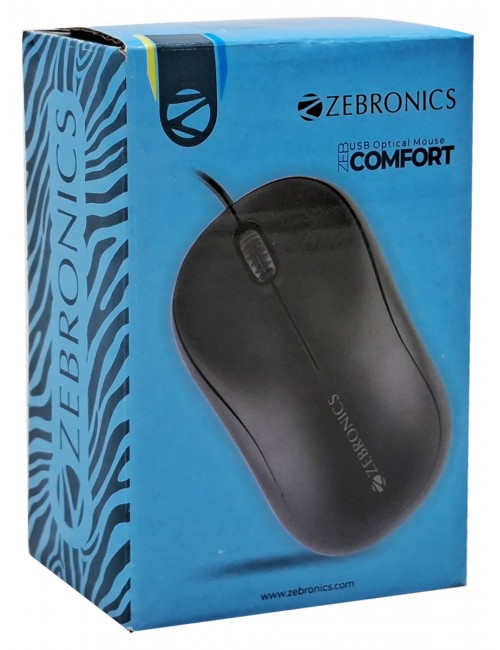 ZEBRONICS MOUSE USB ZEB COMFORT | COMFORT+