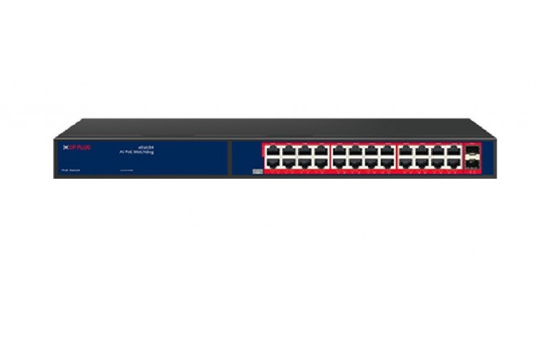 CPPLUS POE SWITCH 24 PORT (24 NORMAL + 2 GIGA UPLINK) ANW HP24G2