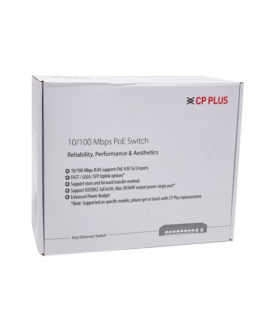 CPPLUS POE SWITCH 8 PORT NORMAL (8 NORMAL + 2 NORMAL UPLINK) HPU8H2