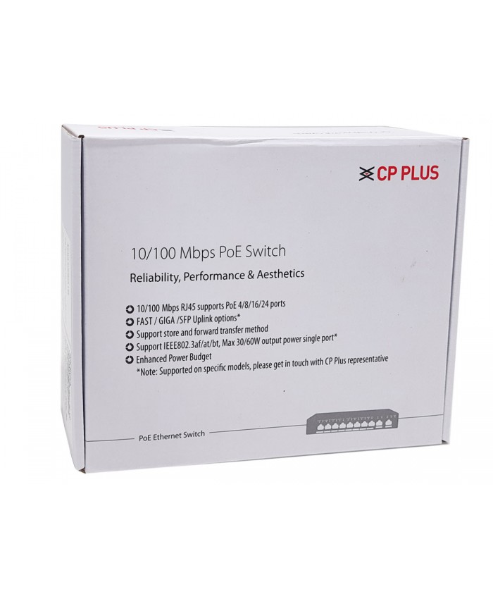 CPPLUS POE SWITCH 4 PORT (4 NORMAL + 2 NORMAL UPLINK) HPU4H2