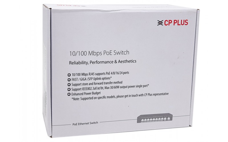 CPPLUS POE SWITCH 8 PORT NORMAL (8 NORMAL + 2 NORMAL UPLINK) HPU8H2