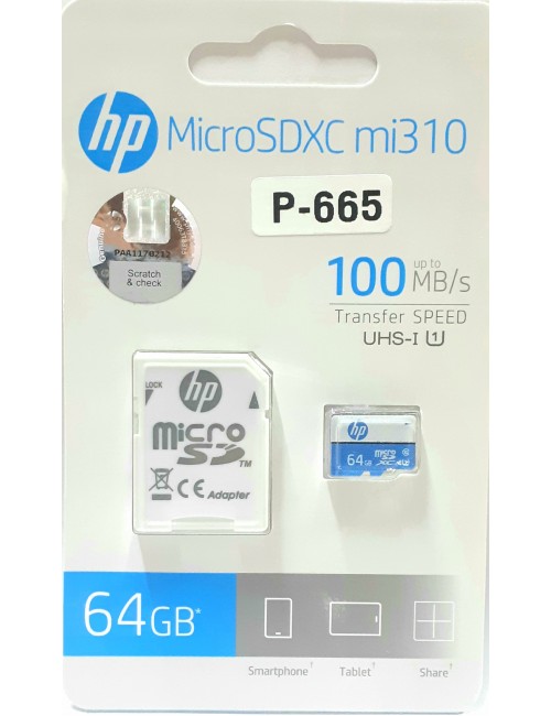 HP MICRO SD 64GB MEMORY CARD U1